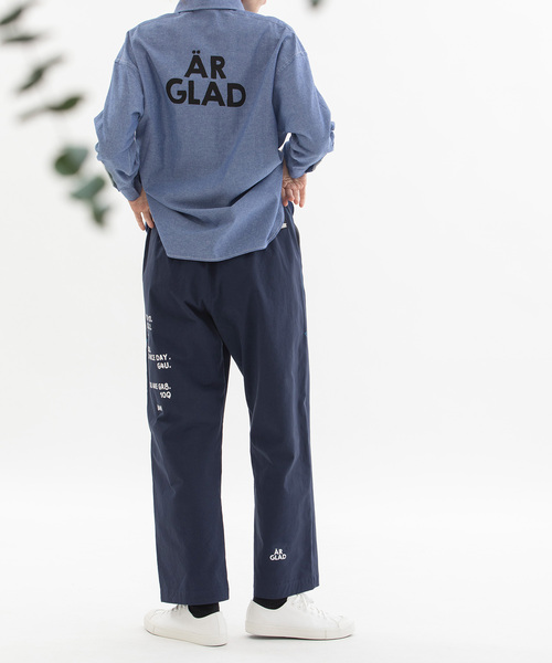 nop de nod(ノップドゥノッド)の「ロゴプリントチノパンツ(チノパンツ・レディース・ネイビー/カーキ/ベージュ・M)」の20枚目の写真
