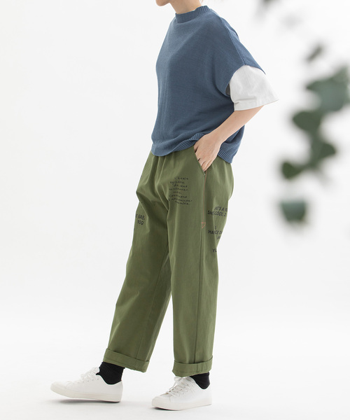 セール】ロゴプリントチノパンツ（チノパンツ）｜nop de nod