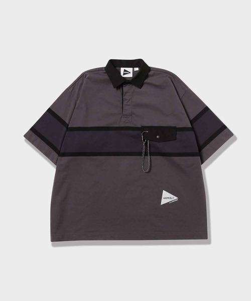 and wander（アンドワンダー）の「TECH RUGBY SHIRT｜テックラグビーシャツ UNISEX（シャツ/ブラウス・メンズ・イエロー/チャコール・XL/M/XXL/L/S/XS）」の6枚目の写真