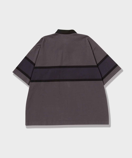 and wander（アンドワンダー）の「TECH RUGBY SHIRT｜テックラグビーシャツ UNISEX（シャツ/ブラウス・メンズ・イエロー/チャコール・XL/M/XXL/L/S/XS）」の7枚目の写真