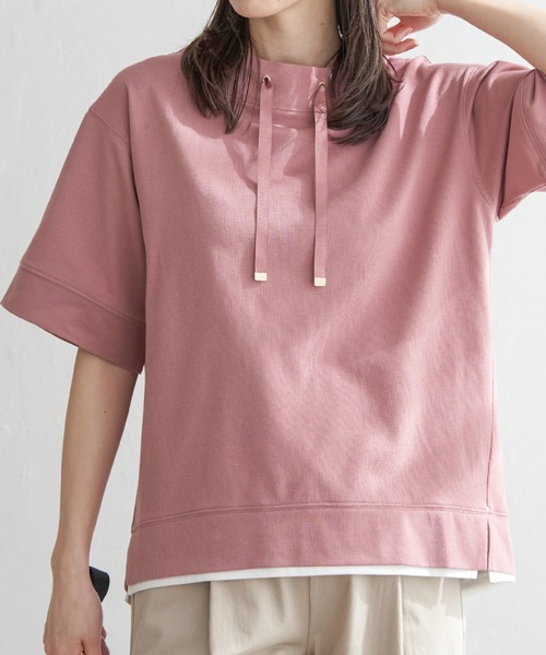 ikka（イッカ）の「【親子コーデ】コットンUSAミニワッフルスピンドル（Tシャツ/カットソー・レディース・ピンク/オフホワイト/ライトグレー/ブラック/グリーン・M/L/S）」の5枚目の写真