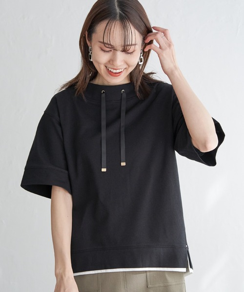 ikka（イッカ）の「【親子コーデ】コットンUSAミニワッフルスピンドル（Tシャツ/カットソー・レディース・ピンク/オフホワイト/ライトグレー/ブラック/グリーン・M/L/S）」の11枚目の写真
