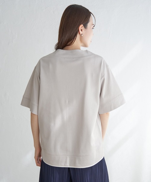ikka（イッカ）の「【親子コーデ】コットンUSAミニワッフルスピンドル（Tシャツ/カットソー・レディース・ピンク/オフホワイト/ライトグレー/ブラック/グリーン・M/L/S）」の22枚目の写真
