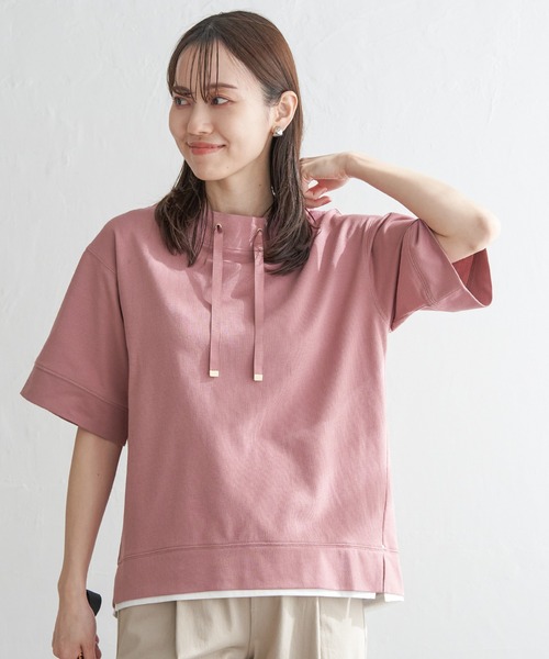 ikka（イッカ）の「【親子コーデ】コットンUSAミニワッフルスピンドル（Tシャツ/カットソー・レディース・ピンク/オフホワイト/ライトグレー/ブラック/グリーン・M/L/S）」の14枚目の写真