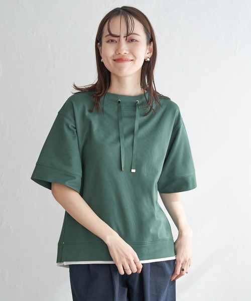 ikka（イッカ）の「【親子コーデ】コットンUSAミニワッフルスピンドル（Tシャツ/カットソー・レディース・ピンク/オフホワイト/ライトグレー/ブラック/グリーン・M/L/S）」の20枚目の写真