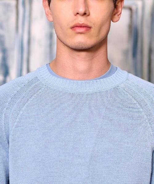 DRESSTERIOR（ドレステリア）の「ペーパーコットン ドライニット（ニット/セーター・メンズ・ブラック/サックスブルー/グレー・90/91/92/94）」の19枚目の写真
