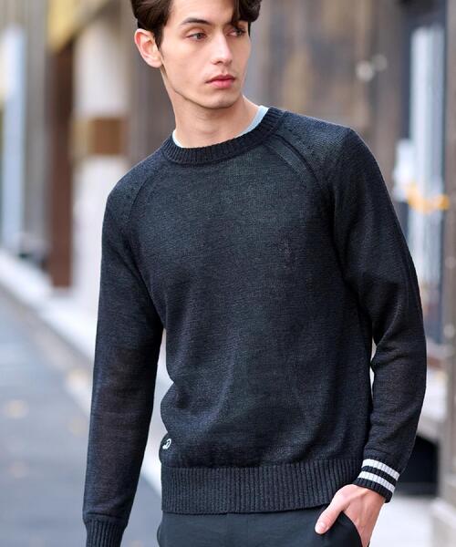 DRESSTERIOR（ドレステリア）の「ペーパーコットン ドライニット（ニット/セーター・メンズ・ブラック/サックスブルー/グレー・90/91/92/94）」の14枚目の写真