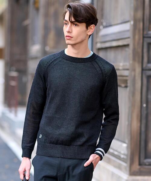 DRESSTERIOR（ドレステリア）の「ペーパーコットン ドライニット（ニット/セーター・メンズ・ブラック/サックスブルー/グレー・90/91/92/94）」の13枚目の写真