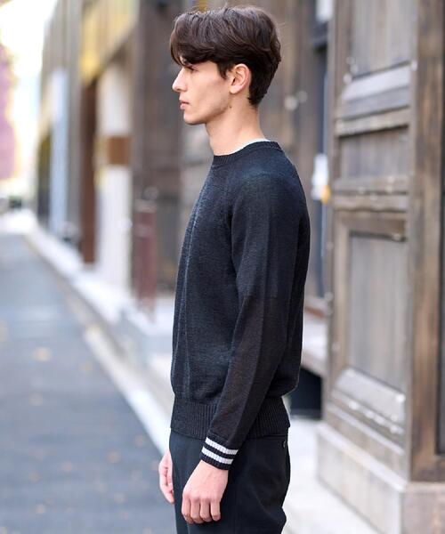 DRESSTERIOR（ドレステリア）の「ペーパーコットン ドライニット（ニット/セーター・メンズ・ブラック/サックスブルー/グレー・90/91/92/94）」の12枚目の写真