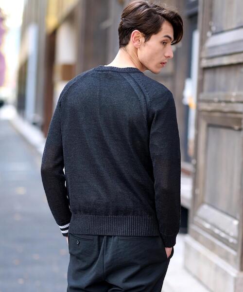 DRESSTERIOR（ドレステリア）の「ペーパーコットン ドライニット（ニット/セーター・メンズ・ブラック/サックスブルー/グレー・90/91/92/94）」の11枚目の写真