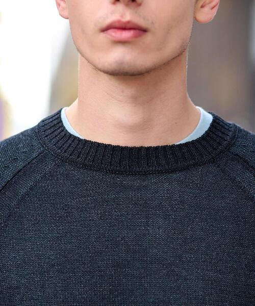 DRESSTERIOR（ドレステリア）の「ペーパーコットン ドライニット（ニット/セーター・メンズ・ブラック/サックスブルー/グレー・90/91/92/94）」の10枚目の写真