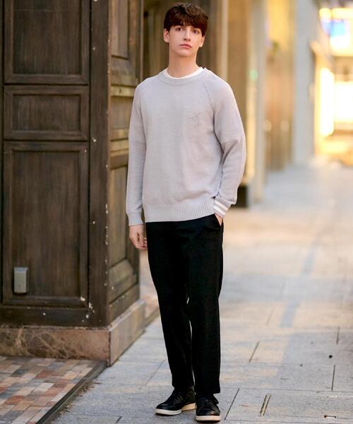 DRESSTERIOR（ドレステリア）の「ペーパーコットン ドライニット（ニット/セーター・メンズ・ブラック/サックスブルー/グレー・90/91/92/94）」の6枚目の写真