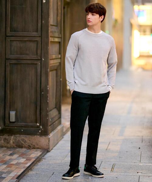 DRESSTERIOR（ドレステリア）の「ペーパーコットン ドライニット（ニット/セーター・メンズ・ブラック/サックスブルー/グレー・90/91/92/94）」の5枚目の写真