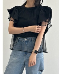チュールフリルTシャツ
