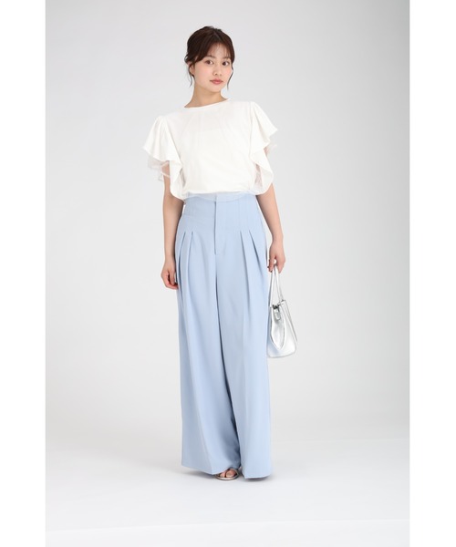 fifth(フィフス)の「チュールフリルTシャツ(Tシャツ/カットソー・レディース・オフホワイト/ブラック/ライトブルー・M)」の7枚目の写真