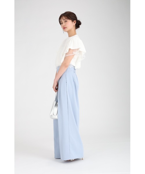 fifth(フィフス)の「チュールフリルTシャツ(Tシャツ/カットソー・レディース・オフホワイト/ブラック/ライトブルー・M)」の8枚目の写真