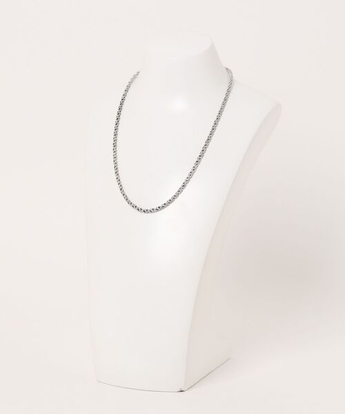 Silver Twist Design ネックレスチェーン ステンレス ロープチェーンネックレス キルティング 2サイズ 太