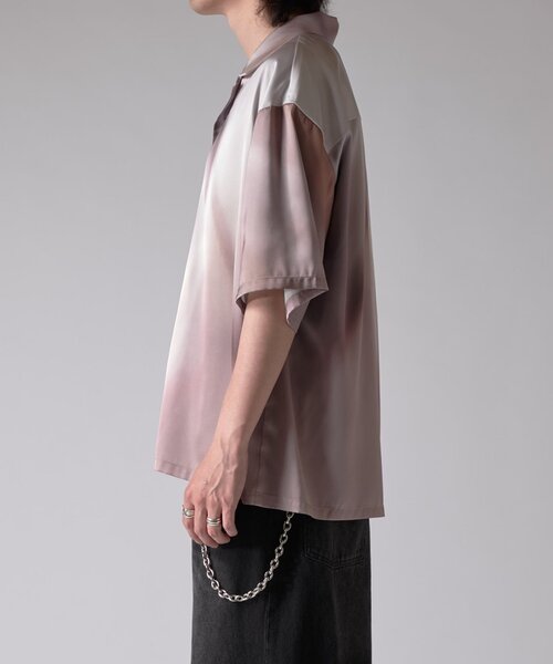 Lui's（ルイス）の「ニュアンスプリントシャツ（シャツ/ブラウス・メンズ・オフホワイト/ダークブラウン・S/M）」の4枚目の写真