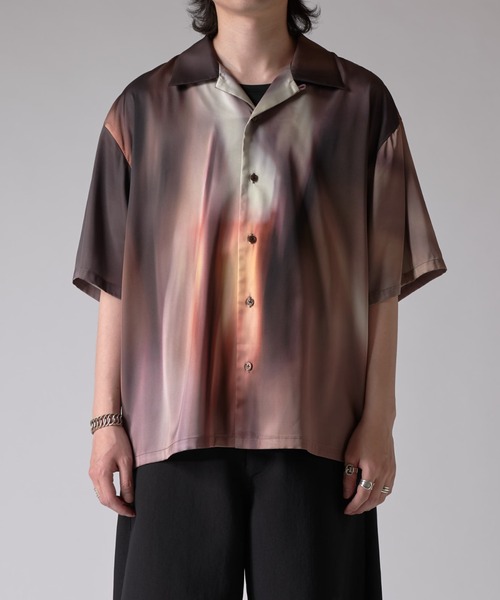 Lui's（ルイス）の「ニュアンスプリントシャツ（シャツ/ブラウス・メンズ・オフホワイト/ダークブラウン・S/M）」の9枚目の写真