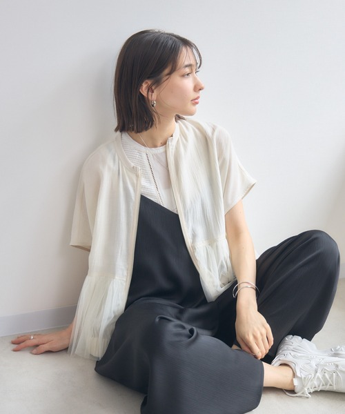 KATHARINE ROSS（キャサリンロス）の「【Pillini/ピリーニ】チュールシアーブルゾン（ブルゾン・レディース・ブラック/アイボリー・MEDIUM）」の15枚目の写真