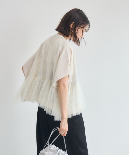 KATHARINE ROSS（キャサリンロス）の「【Pillini/ピリーニ】チュールシアーブルゾン（ブルゾン・レディース・ブラック/アイボリー・MEDIUM）」の17枚目の写真