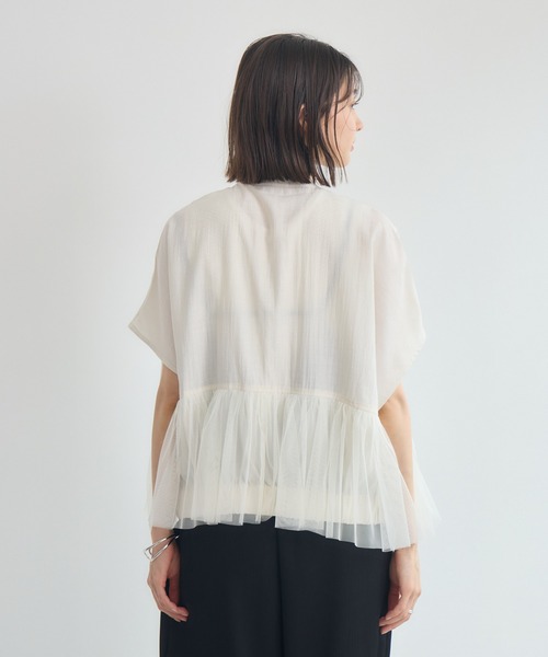 KATHARINE ROSS（キャサリンロス）の「【Pillini/ピリーニ】チュールシアーブルゾン（ブルゾン・レディース・ブラック/アイボリー・MEDIUM）」の19枚目の写真