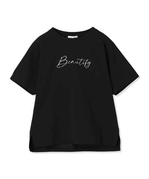 A/C DESIGN BY ALPHA CUBIC(エーシーデザインバイアルファキュービック)の「2025春夏【接触冷感・UVカット】刺しゅうロゴTシャツ(Tシャツ/カットソー・レディース・ブラック/オフホワイト・M/L)」の22枚目の写真