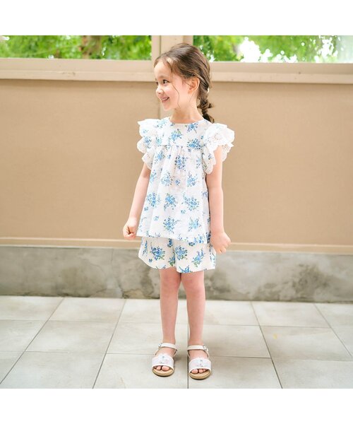 apres les cours(アプレレクール)の「ハートモチーフヘアクリップセット(バレッタ/ヘアクリップ・キッズ・アイボリー/ブルー・FREE)」の6枚目の写真