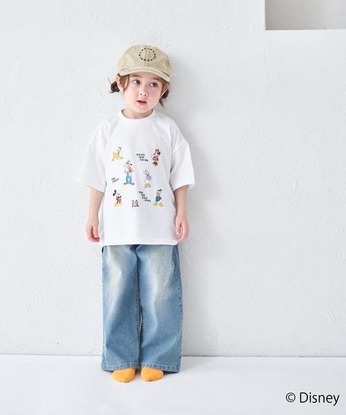pairmanon(ペアマノン)の「【Disney】【ディズニー】キャラクタープリント 半袖Tシャツ(Tシャツ/カットソー・キッズ・ホワイト/ピンク/ブルー/ブラック・100/110/120/130/140/80/90)」の5枚目の写真