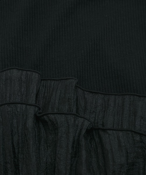 VIS（ビス）の「旬なレイヤードスタイルが叶う！ビスチェドッキングフレンチスリーブプルオーバー【洗える】（Tシャツ/カットソー・レディース・ホワイト系その他5/ブラック系その他/グレー系その他/ホワイト系その他・FREE）」の7枚目の写真