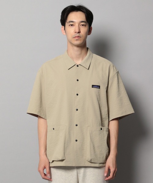 THOUSAND MILE(サウザンドマイル)の「【THOUSAND MILE(サウザンドマイル)】別注半袖シャツ【吸水速乾・UVカット】(シャツ/ブラウス・メンズ・ベージュ/ブラック・MEDIUM/LARGE)」の5枚目の写真