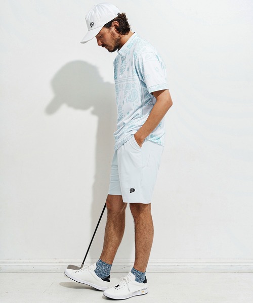 1minute 1second(ワンミニットワンセカンド)の「mhs2364-bandana pattern polo shirt ポロシャツ(ポロシャツ・メンズ・ブラック×ホワイト/ホワイト×ブラック/ホワイト×ブルー・S/M/L/XL)」の7枚目の写真