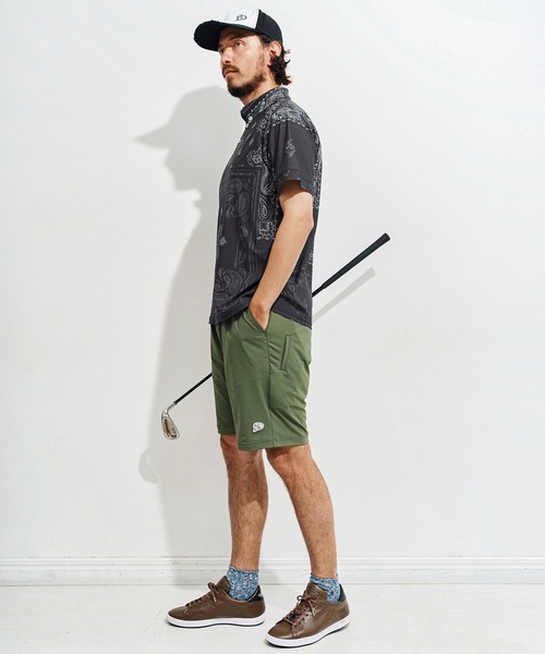 1minute 1second(ワンミニットワンセカンド)の「mhs2364-bandana pattern polo shirt ポロシャツ(ポロシャツ・メンズ・ブラック×ホワイト/ホワイト×ブラック/ホワイト×ブルー・S/M/L/XL)」の10枚目の写真