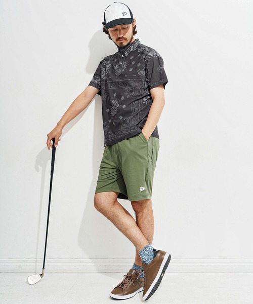 1minute 1second(ワンミニットワンセカンド)の「mhs2364-bandana pattern polo shirt ポロシャツ(ポロシャツ・メンズ・ブラック×ホワイト/ホワイト×ブラック/ホワイト×ブルー・S/M/L/XL)」の11枚目の写真