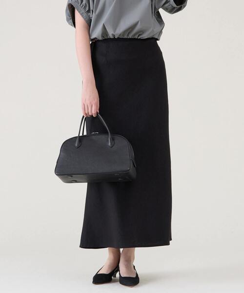 martinique（マルティニーク）の「ウォッシュリネンスカート（セットアップ可）（スカート・レディース・ブラック/レッド/キナリ・1/2）」の2枚目の写真