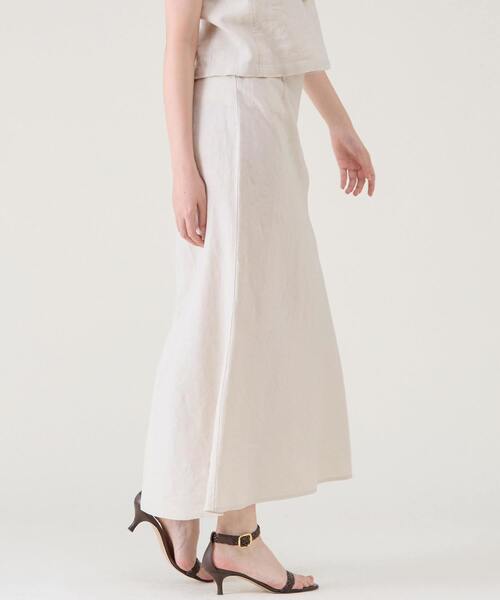 martinique（マルティニーク）の「ウォッシュリネンスカート（セットアップ可）（スカート・レディース・ブラック/レッド/キナリ・1/2）」の9枚目の写真