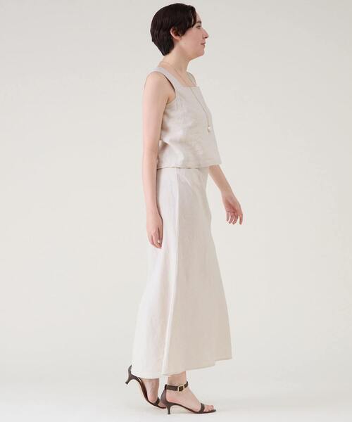 martinique（マルティニーク）の「ウォッシュリネンスカート（セットアップ可）（スカート・レディース・ブラック/レッド/キナリ・1/2）」の15枚目の写真