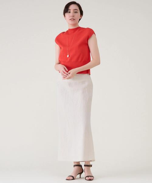 martinique（マルティニーク）の「ウォッシュリネンスカート（セットアップ可）（スカート・レディース・ブラック/レッド/キナリ・1/2）」の16枚目の写真