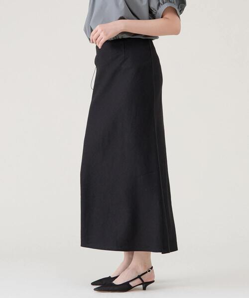 martinique（マルティニーク）の「ウォッシュリネンスカート（セットアップ可）（スカート・レディース・ブラック/レッド/キナリ・1/2）」の17枚目の写真