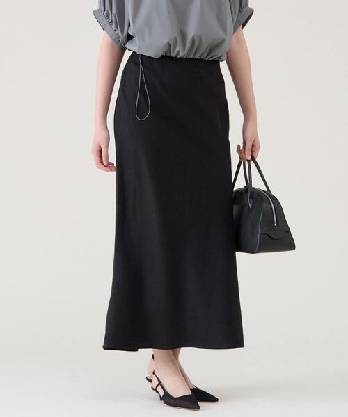 martinique（マルティニーク）の「ウォッシュリネンスカート（セットアップ可）（スカート・レディース・ブラック/レッド/キナリ・1/2）」の18枚目の写真