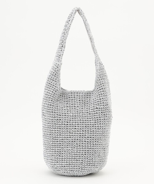 ANY（エニィ）の「雑材トートバッグ（ショルダーバッグ・レディース・ブラック系/シルバー系・F）」の3枚目の写真