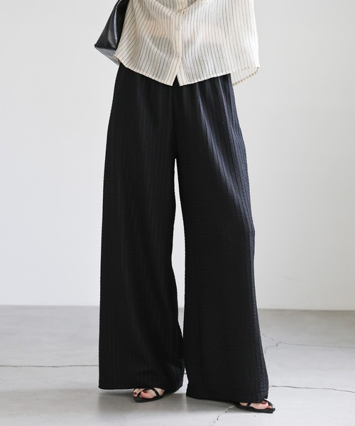 select MOCA(セレクトモカ)の「エンブロイダリーイージーパンツ(その他パンツ・レディース・ブラウン/ブラック・FREE)」の2枚目の写真