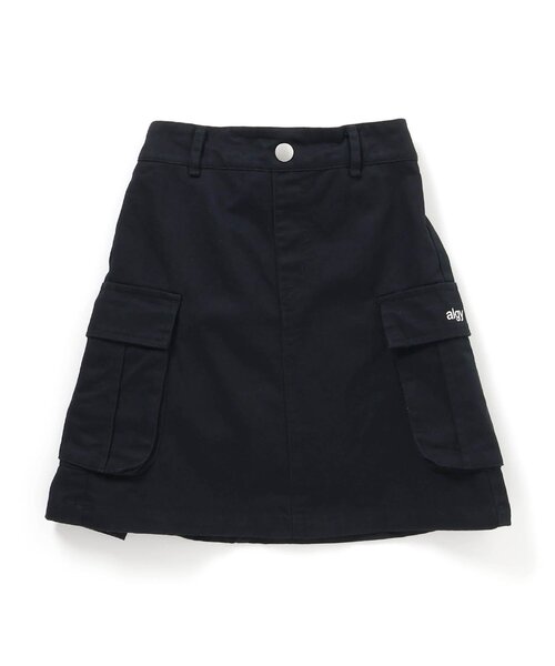 algy（アルジー）の「カーゴ台形スカパン（スカート・キッズ・カーキ/サックスブルー/ブラック/ベージュ・XX-SMALL/X-SMALL/MEDIUM/SMALL）」の2枚目の写真