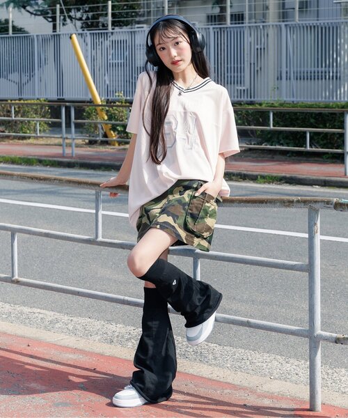 algy（アルジー）の「カーゴ台形スカパン（スカート・キッズ・カーキ/サックスブルー/ブラック/ベージュ・XX-SMALL/X-SMALL/MEDIUM/SMALL）」の7枚目の写真