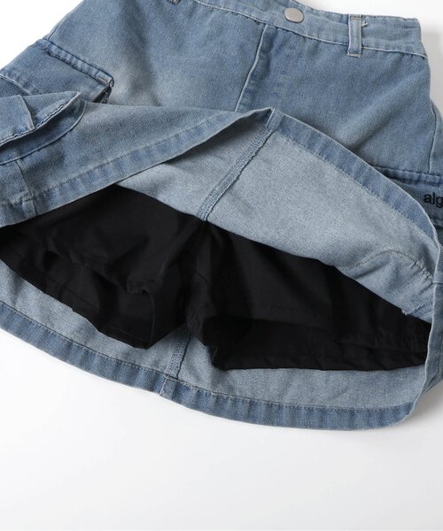 algy（アルジー）の「カーゴ台形スカパン（スカート・キッズ・カーキ/サックスブルー/ブラック/ベージュ・XX-SMALL/X-SMALL/MEDIUM/SMALL）」の16枚目の写真