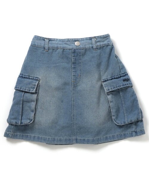 algy（アルジー）の「カーゴ台形スカパン（スカート・キッズ・カーキ/サックスブルー/ブラック/ベージュ・XX-SMALL/X-SMALL/MEDIUM/SMALL）」の17枚目の写真