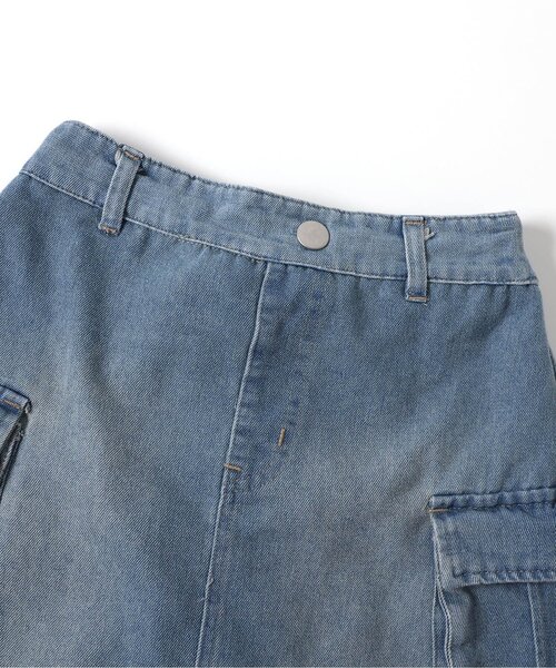 algy（アルジー）の「カーゴ台形スカパン（スカート・キッズ・カーキ/サックスブルー/ブラック/ベージュ・XX-SMALL/X-SMALL/MEDIUM/SMALL）」の22枚目の写真