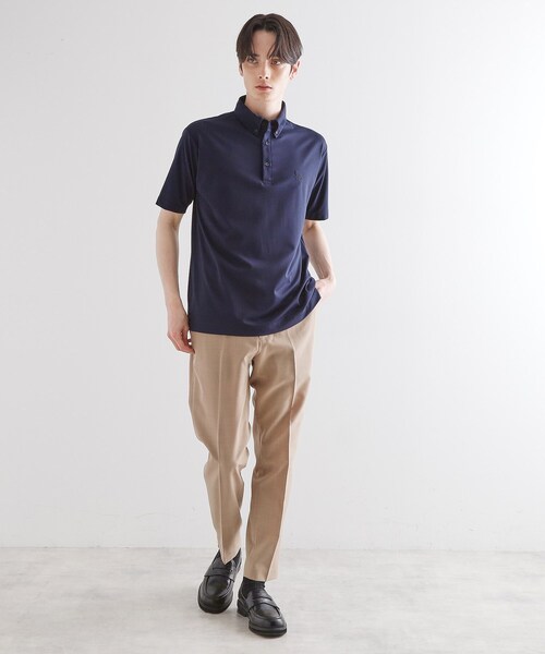 tk.TAKEO KIKUCHI（ティーケータケオキクチ）の「【マシンウォッシャブル】ハイゲージジャージストレッチポロシャツ（ポロシャツ・メンズ・ホワイト/ネイビー/サックスブルー・02/03）」の15枚目の写真