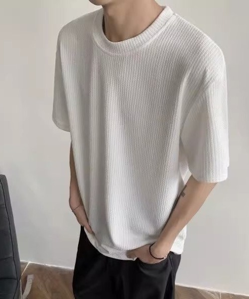 セール】ポリエステルリブ編みTシャツ（Tシャツ/カットソー