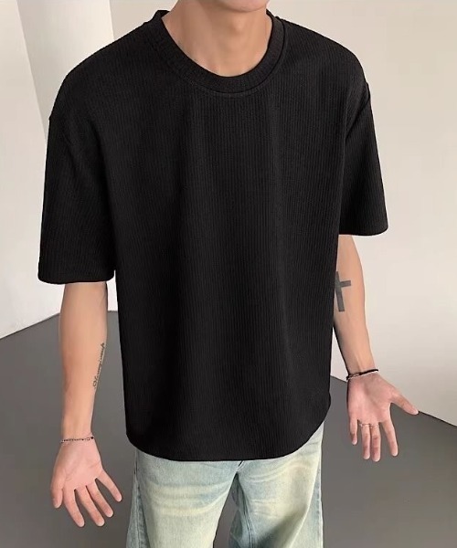 セール】ポリエステルリブ編みTシャツ（Tシャツ/カットソー